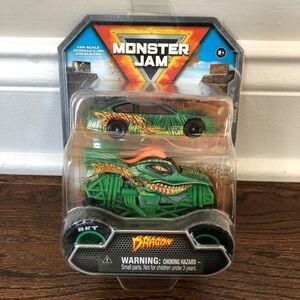Monster Jam Monster Trucks - 2-Pack - Dragon w/Matching Crew Diecast Car - NEW!